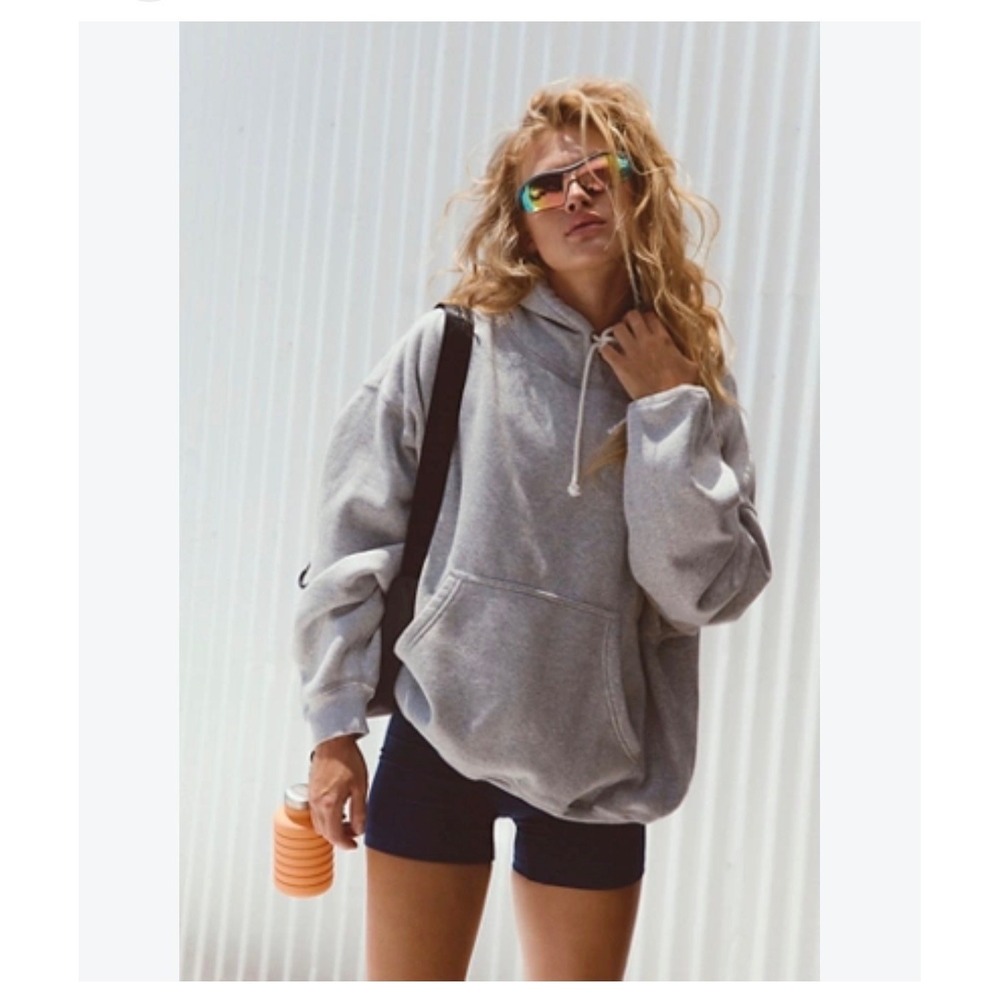 Free People Movement Final Call Hoodie Gray Athleisure Loungewear Clean Girl M